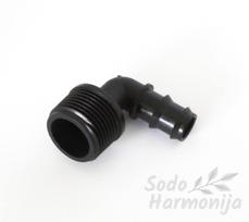 ID Alkūnė 20mm x ¾" išorinis sriegis LDPE vamzdžiui