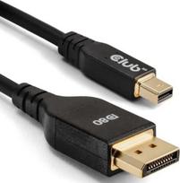 Club3D Mini DisplayPort į DisplayPort kabelis CAC-1116 1m, 4K240Hz, 8K60Hz, 10K60Hz, 80Gbit/s, 10240 x 4320