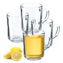 Stiklinės, 4 vnt., Arbatos kavos stiklinės 240ml Rinkinyje 4 vnt