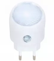 Sanico LED naktinė lempa į lizdą su sutemų jutikliu balta