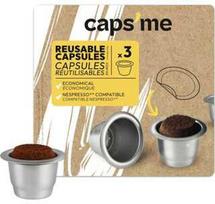 Caps Me CAPSME Nespresso daugkartinio naudojimo kapsulės x3