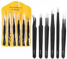 Beta Tools Albe ANTISTATINIAI PINCETAI 12-14mm NERŪDIJANTIS PLIENAS rink. 6vnt.