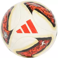 Futbolo kamuolys adidas Bundesliga 26/27 Torfabrik Pro baltas-oranžinis-auksinis KG6037