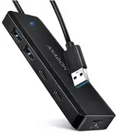 „Axagon“ USB ŠAKOTUVAS „AXAGON HUE-C2A“, 4 × USB 5Gbps KELIONINIS šakotuvas, 2 × USB-A + 2 × USB-C, USB-C maitinimo įvestis, 19 cm USB-A laidas