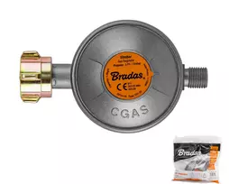 Agam Baradas BRADAS DUJŲ SLĖGIO REGULIATORIUS SU APSAUGINIU VOŽTUVU EFV 50mbar 1,5kg/h G1/4″ -LH MAIŠELIS