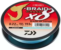 Pintas valas Daiwa J-Braid Grand X8 Mėlyna, 135 m - 0,20mm