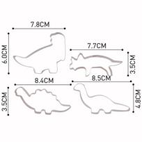 4 vnt. / rinkinys Dinozaurų formos sausainių pjaustyklės Fondant sausainių sausainių formelės Tortų dekoravimui kepimo įrankis 4Pcs/set