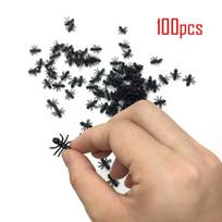 100 VNT. Plastikiniai Imituoti Vabzdžiai Mini Skruzdėlės Figūrėlės Žaislas Juokingi Žaislai Helovino Šventės Reikmenys black