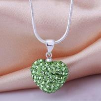 Orion Moterų Vogue Crystal Stones Meilės širdies pakabukas Choker grandinės karoliai papuošalai One Size balta