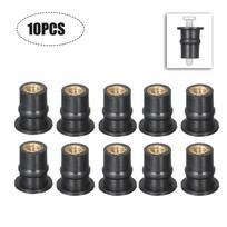 M5 guminės šulinio veržlės 5 mm metrinė motociklo priekinio stiklo veleno veržlė 10PCS
