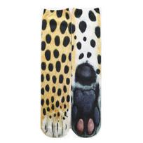 3D spausdinimo kojinės Unisex Juokingos kojinės Vyriškos Moteriškos Harajuku Kojinės Įvairių stilių Gyvūnų letenų raštas leopard