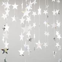 Linksmų Kalėdų 4M Twinkle Star Popierinė girlianda Kabantys Papuošalai Kalėdų papuošimai namams Noel Natal Naujųjų Metų reikmenys Star Shape sidabras