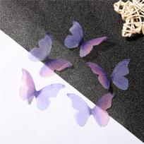 10 vnt spalvingų tiulio drugelių sparnų plėvelės pakabukų jungtys, skirtos „pasidaryk pats“ auskarų papuošalų radiniams kurti 5x3.6mm violetinė