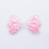 12vnt 62*36mm peteliškė permatomo plastiko užpildo blizgučiai aplikacijos, skirtos pasidaryk pats rankdarbiams Kepurių pleistrai Galvos apdangalai Plaukų segtukai Dekoras rožinė