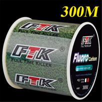 300M fluoroangliavandeniu padengtas žūklės valas 0,20-0,60 mm 7,15LB-45LB anglies pluošto lyderis žvejybos masalas, viela, nuskendęs valas Japonija 4.13LB-0.14mm žalia