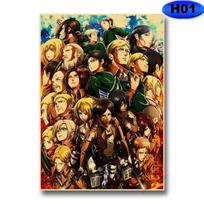 Attack on Titan Sezonas 4 Plakatas Retro Kraft Popieriniai Plakatai Spaudiniai Anime dekoras Namų svetainė Baras Menas Tapyba Sienų lipdukai 30x21cm