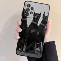 Tpu minkštas telefono dėklas, skirtas Samsung Galaxy A71 A31 A51 A22 A52 A23 A21s A72 A32 A33 A53 A13 A42 A41 gyvūno dobermano šunų dėklas Samsung A11 gray