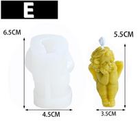 Angelo kvapo žvakė 3D silikono formos pyragas šokoladinis ornamentas, formos Angelas rankų darbo muilo žvakė, gaminanti dervos formą ZPG Style E balta