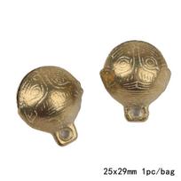 1-15 vnt. žalvario medžiagos kiniškas sėkmės varpelio pakabukas apyrankei, kojinėms, pakabukui augintiniui 25x29mm 1pc