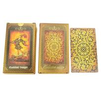 Auksinė folija Tarot stalo žaidimas PVC, atsparus dilimui, naujas kortų žaidimas, vakarėlių kelių žaidėjų žaidimas 12*7cm