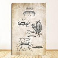 Popierinis patentinis plakatas Vintažinis drobės spaudinys Sienos Menas Paveikslų tapyba Modernus vonios kambario apdaila Pramoninio stiliaus dantų pasta tualetas 21cm×30cm NoFrame