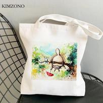 Totoro pirkinių krepšys džiuto krepšys ekologiškas pirkinių krepšys maisto produktams daugkartinis bolsa krepšys tinklinis daugkartinis džiuto bolsas reutilizables sacolas 24*26cm white