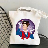 2021 Pirkinių krepšys elegantiškas Mary Poppins Kawaii Krepšys Harajuku moterims Pirkinių krepšys Drobės pirkinių krepšys mergaitė Nešiojamas krepšys Pečių krepšys moterims 24*26cm