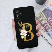 Skirtas Samsung Galaxy A03 A13 A14 A31 A50 A51 A52 A54 A71 dėklas Skystas silikoninis gėlių raidžių minkštas dangtelis Samsung Galaxy telefono buferio krepšių dėklai Samsung A71 4G