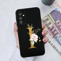 Skirtas Samsung Galaxy A03 A13 A14 A31 A50 A51 A52 A54 A71 dėklas Skystas silikoninis gėlių raidžių minkštas dangtelis Samsung Galaxy telefono buferio krepšių dėklai Samsung A04E