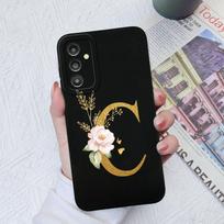 Skirtas Samsung Galaxy A03 A13 A14 A31 A50 A51 A52 A54 A71 dėklas Skystas silikoninis gėlių raidžių minkštas dangtelis Samsung Galaxy telefono buferio krepšių dėklai Samsung A14 4G/5G