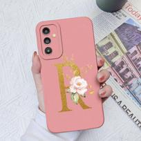 Skirtas Samsung Galaxy A03 A13 A14 A31 A50 A51 A52 A54 A71 dėklas Skystas silikoninis gėlių raidžių minkštas dangtelis Samsung Galaxy telefono buferio krepšių dėklai Samsung A51 4G