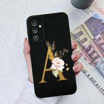 Skirtas Samsung Galaxy A03 A13 A14 A31 A50 A51 A52 A54 A71 dėklas Skystas silikoninis gėlių raidžių minkštas dangtelis Samsung Galaxy telefono buferio krepšių dėklai Samsung A52 / A52S