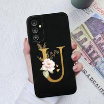 Skirtas Samsung Galaxy A03 A13 A14 A31 A50 A51 A52 A54 A71 dėklas Skystas silikoninis gėlių raidžių minkštas dangtelis Samsung Galaxy telefono buferio krepšių dėklai Samsung A52 / A52S