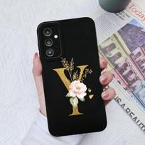 Skirtas Samsung Galaxy A03 A13 A14 A31 A50 A51 A52 A54 A71 dėklas Skystas silikoninis gėlių raidžių minkštas dangtelis Samsung Galaxy telefono buferio krepšių dėklai Samsung A52 / A52S