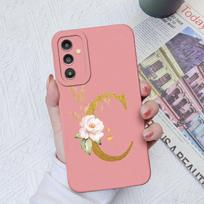 Skirtas Samsung Galaxy A03 A13 A14 A31 A50 A51 A52 A54 A71 dėklas Skystas silikoninis gėlių raidžių minkštas dangtelis Samsung Galaxy telefono buferio krepšių dėklai Samsung A52 / A52S