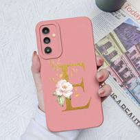 Skirtas Samsung Galaxy A03 A13 A14 A31 A50 A51 A52 A54 A71 dėklas Skystas silikoninis gėlių raidžių minkštas dangtelis Samsung Galaxy telefono buferio krepšių dėklai Samsung A31