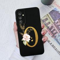 Skirtas Samsung Galaxy A03 A13 A14 A31 A50 A51 A52 A54 A71 dėklas Skystas silikoninis gėlių raidžių minkštas dangtelis Samsung Galaxy telefono buferio krepšių dėklai Samsung A02 / M02