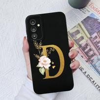 Skirtas Samsung Galaxy A03 A13 A14 A31 A50 A51 A52 A54 A71 dėklas Skystas silikoninis gėlių raidžių minkštas dangtelis Samsung Galaxy telefono buferio krepšių dėklai Samsung A03S (164MM)