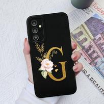 Skirtas Samsung Galaxy A03 A13 A14 A31 A50 A51 A52 A54 A71 dėklas Skystas silikoninis gėlių raidžių minkštas dangtelis Samsung Galaxy telefono buferio krepšių dėklai Samsung A04 / M04