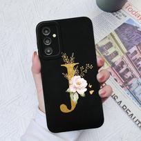 Skirtas Samsung Galaxy A03 A13 A14 A31 A50 A51 A52 A54 A71 dėklas Skystas silikoninis gėlių raidžių minkštas dangtelis Samsung Galaxy telefono buferio krepšių dėklai Samsung A51 4G
