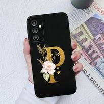 Skirtas Samsung Galaxy A03 A13 A14 A31 A50 A51 A52 A54 A71 dėklas Skystas silikoninis gėlių raidžių minkštas dangtelis Samsung Galaxy telefono buferio krepšių dėklai Samsung A51 4G