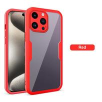 Telefono dėklas, skirtas iPhone 15 Pro Max 360 laipsnių 360 laipsnių viso korpuso priekis Galinis minkštas TPU dangtelis skirtas iPhone 15 Plus Pro 15pro 15plus 15promax Max dėkliams For iPhone 15 raudona