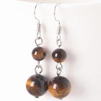 1 pora / pakuotė Spalvingas natūralus akmuo turkis agatas karoliukai madingi auskarai madingi aksesuarai 6mm&10mm  1pair/Bag
