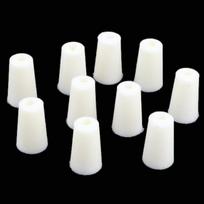 10 vienetų guminis kamštis, kūginis mėgintuvėliams, 8–12 mm