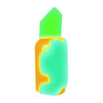 „Fidget“ žaislas, paslėptas peiliuku, tamsoje šviečiantis 3D spausdinimo pjaustytuvas žaislas, mažinantis stresą, sensoriniai žaislai suaugusiems fluorescencinė žalia spalva