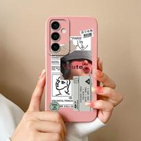 Samsung M15 A15 A55 A35 S24 Ultra S24+ F15 Telefono dangteliai Madingi berniukui mergaitei Aukštos kokybės silikoninis minkštas fotoaparato apsauginis gaubtas buferis, skirtas Galaxy Samsung S24