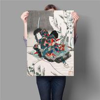 Abstract Retro Japonijos kraštovaizdžio serija Samurajus Baras Kavinė Gyvenamasis Plakatas Namų dekoras Drobė Tapyba Spaudinys Sienos Menas Be rėmelių 21x30cm No Framed