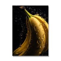 Skanių vaisių virtuvės drobės paveikslai arbūzas bananas obuolys citrina plakatas sienos menas HD paveikslas interjero dekoravimui be rėmelio 21x30cm No Framed brown