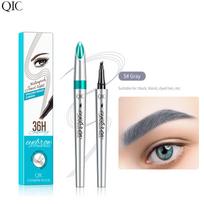 3D Microblading antakių rašiklis vandeniui atsparus šakutės antgaliu antakių tatuiruotės pieštukas ilgai išliekantis profesionalus plonas brėžinys skystas antakių rašiklis pilka