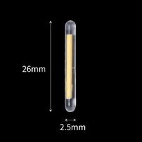 50 vnt./partija 2,2-4,5 mm šviesos naktinės žvejybos plūdės meškerytės švieselės tamsiai šviečiantis šviesos lazdelė žvejybai 2.5MM balta